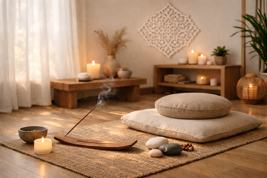 Rituel de purification à l’encens bakhour et bâtons d’encens naturels