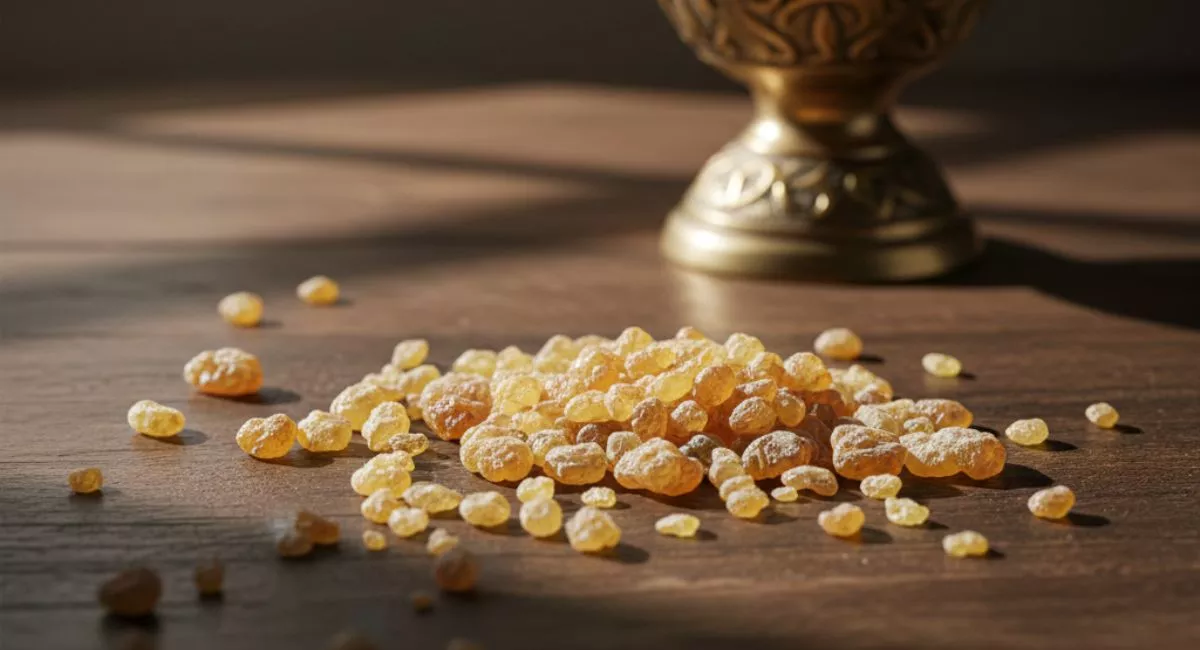 Encens Oliban naturel en résine brute utilisé traditionnellement