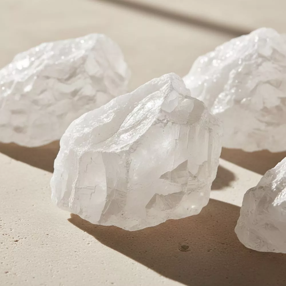 Pierre d’alun naturelle El Cheba utilisée pour purification et encens