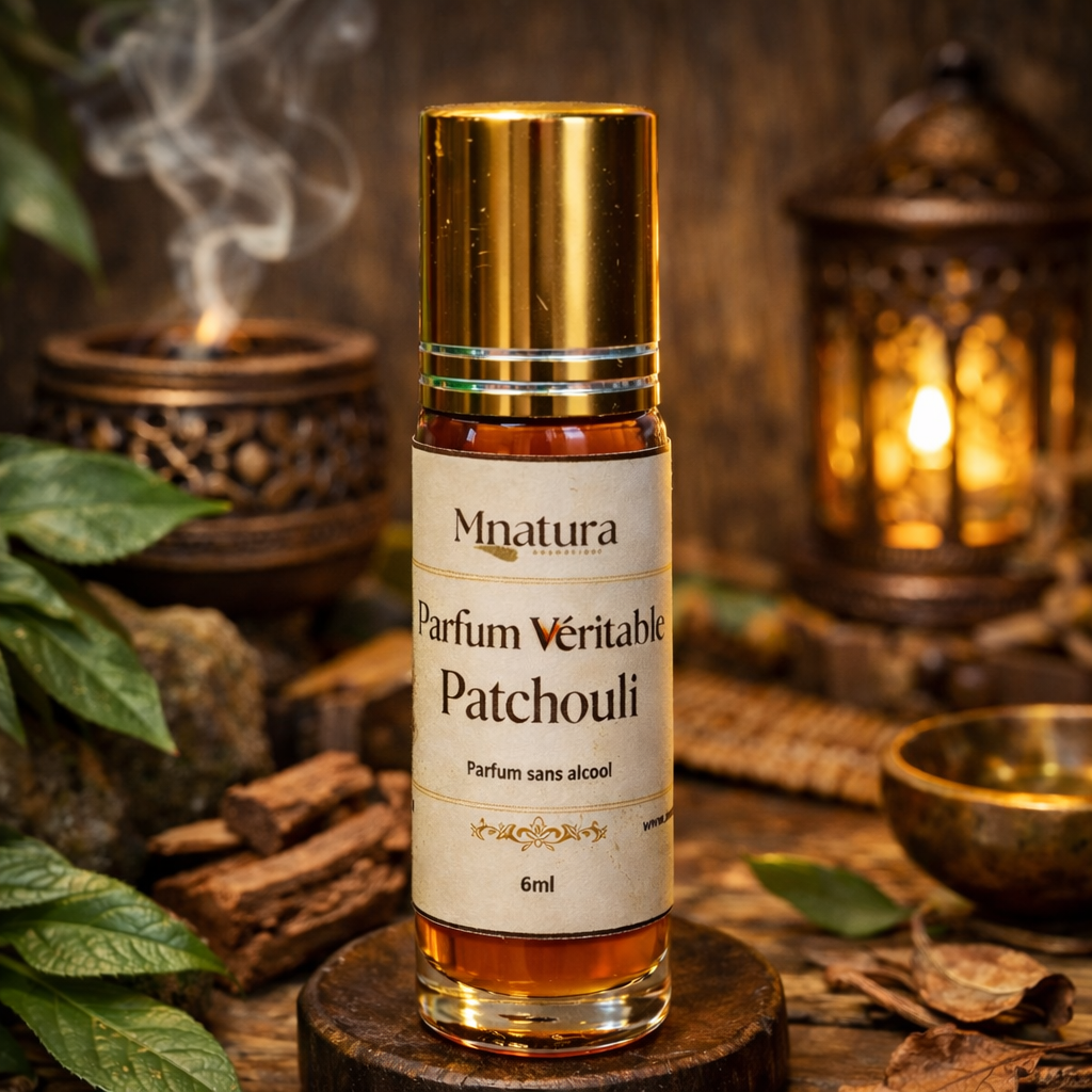 Parfum patchouli oriental sans alcool aux notes boisées profondes