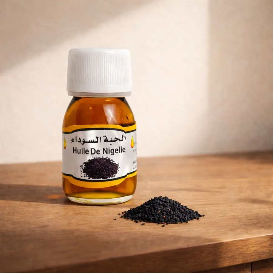 Huile de nigelle et musc noir pour rituel traditionnel oriental