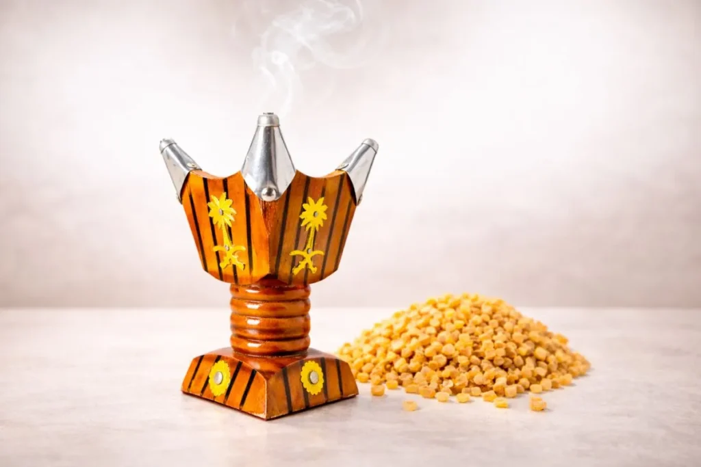 Utilisation du pack rituel sérénité avec encensoir en bois